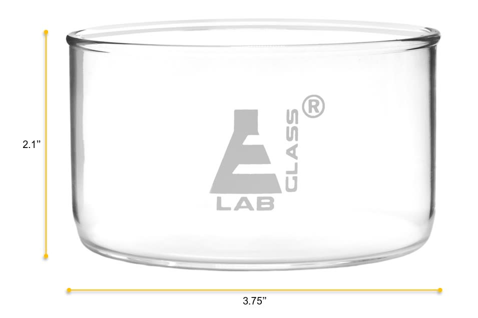 Crystallizing Dish, 300ml - Flat Bottom - Borosilicate Glass - Eisco Labs