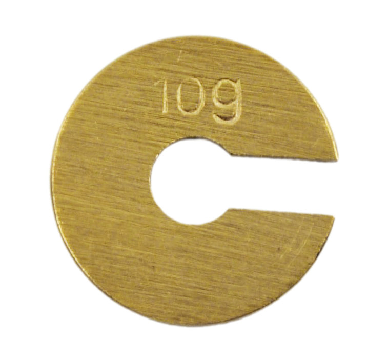 Slotted Weight Set, 100g - Brass - With Hook