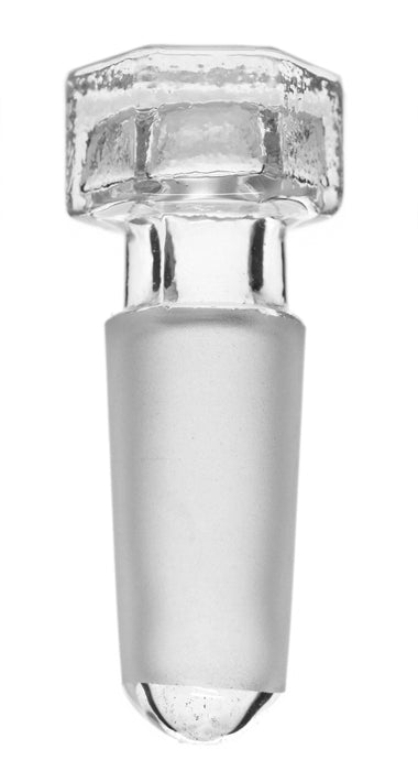Hollow Stopper, Hexagonal - 10/19 Cone - Round End - Borosilicate Glass - Eisco Labs