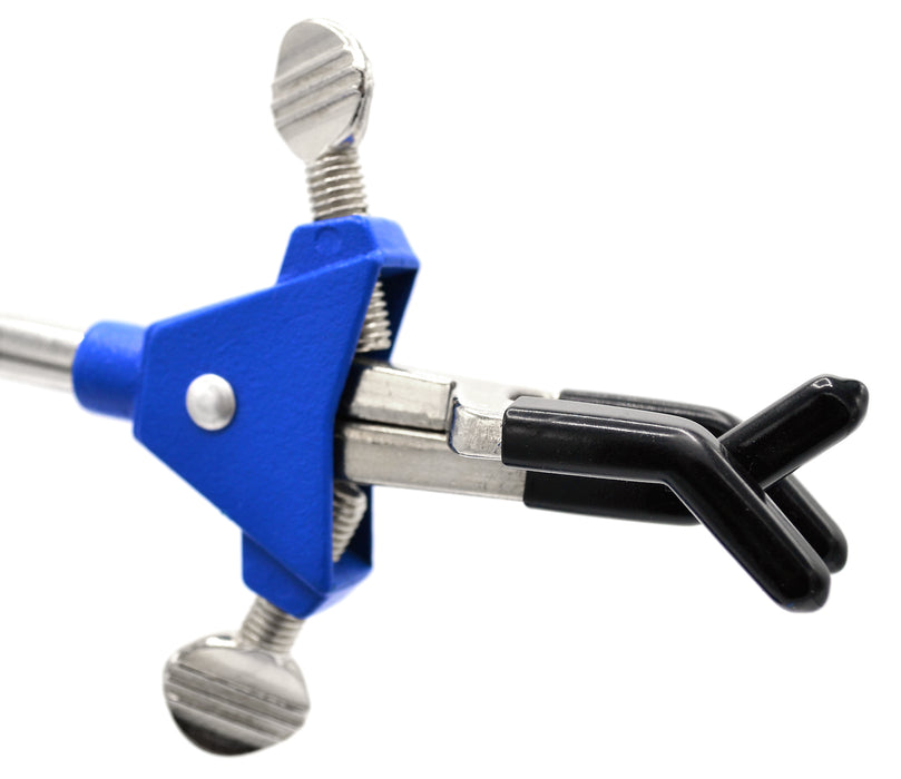 3 Finger Adjustable Clamp on Stainless Steel Rod - 2.3" Max Opening