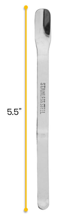 Spatula with Raised Center, 5.75" - Scoop, Flat End - Stainless Steel