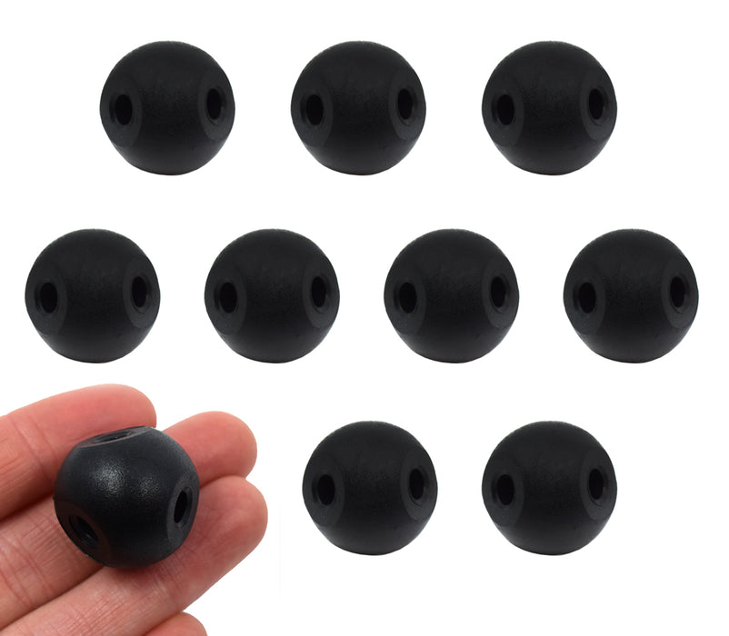 Molecular Model Atoms, Black, Pack of 10 - 2.2cm, 4 Holes - Spare Extra Parts for Molecular Model Kits - Eisco Labs