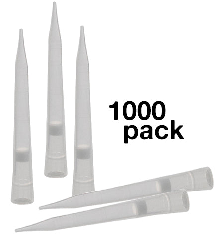 Filtered Micropipette Tips, 1,000pc - 300µl capacity - Non-Sterile - Autoclavable - Eisco Labs