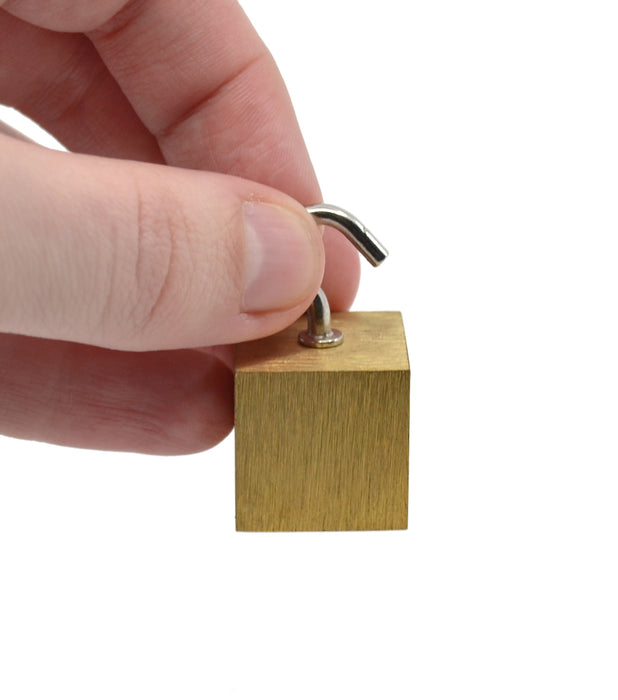 Specific Gravity Cube - Brass - With Hook