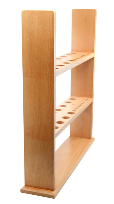 Pipette Stand - Holds 24 Pipettes (8 x 20mm, 8 x 12mm and 8 x 9mm) - Hardwood