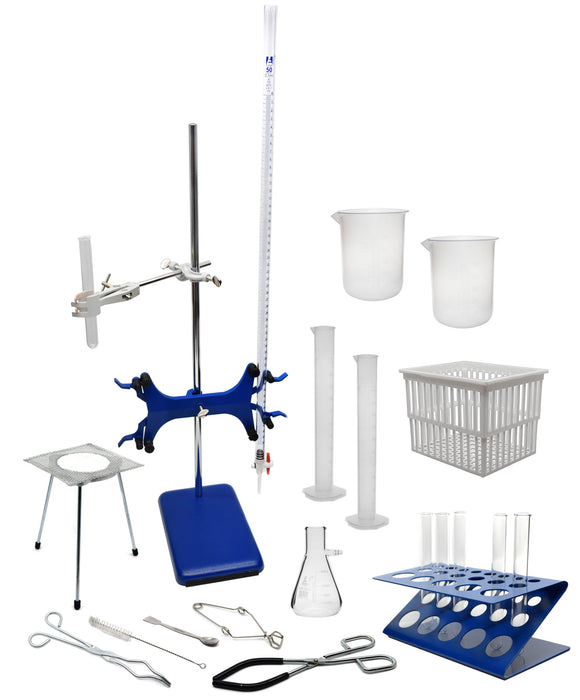 67 Piece Set - Complete Research Grade Lab Starter Kit - Includes Beakers, Cylinders, Test Tubes and More