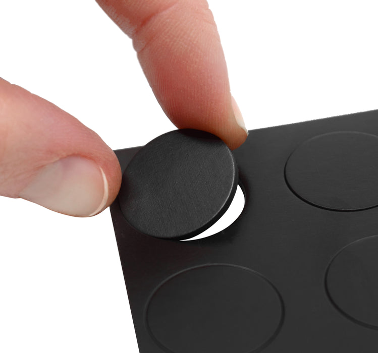 Premium Quality Flexible, Adhesive Magnetic Circles, 80 Pieces - 0.75" x 0.06" - Anisotropic - Great for Crafts, Projects, Refrigerators and Organization - hBARSCI