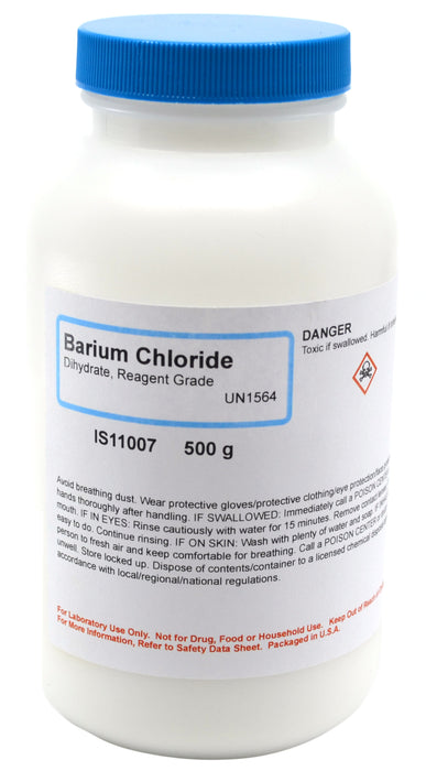 Barium Chloride, 500g - Dihydrate - Reagent-Grade - The Curated Chemical Collection