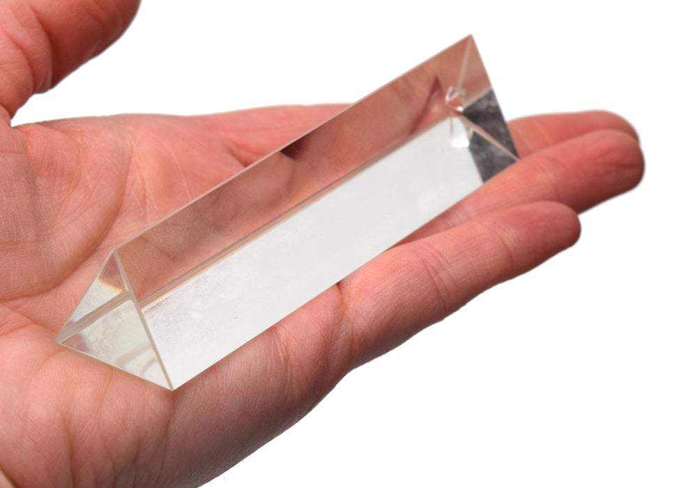 Equilateral Prisms, Glass, Length Approx. 4" (100mm), Face size approx. 1" (25mm)