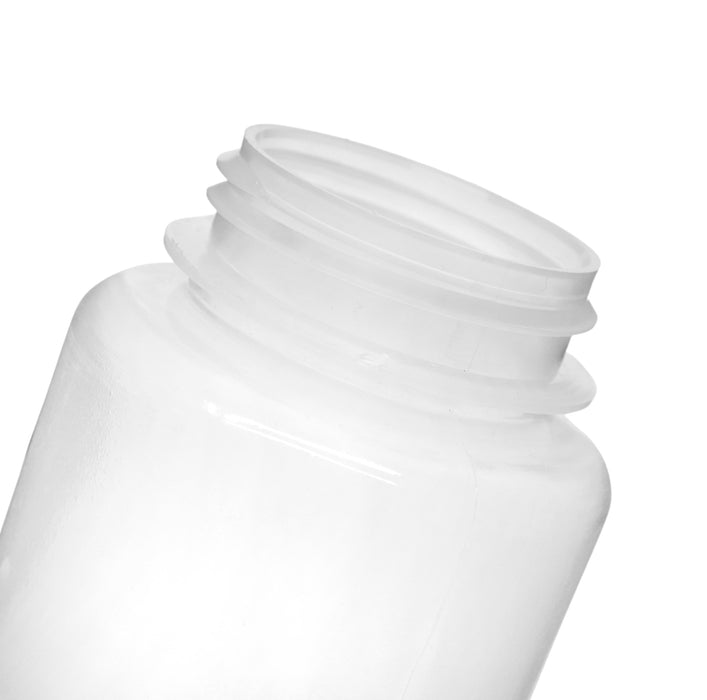 6PK Reagent Bottles, 1000ml - Wide Neck with Screw Cap - Polypropylene