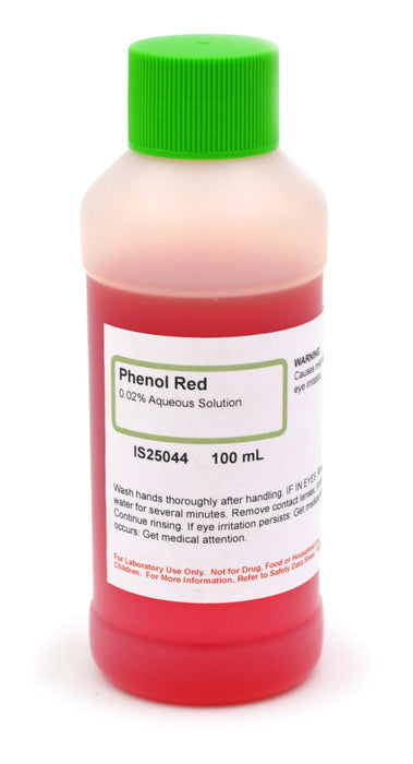 0.02% Phenol Red Solution, 100mL - Aqueous - The Curated Chemical Collection