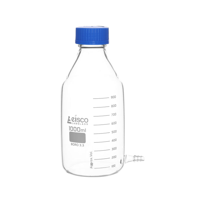 Aspirator Bottle with Screw Cap & Outlet, 1000mL - Borosilicate Glass