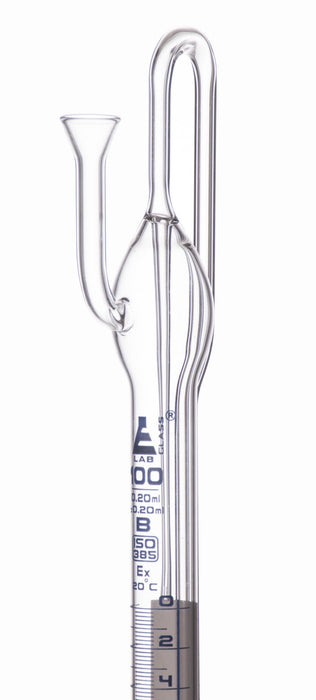 Automatic Zero Burette, 100mL - Class B - With Intermediate Stopcock & Schellbach Stripe - Borosilicate Glass