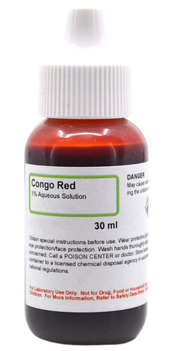 1% Congo Red, 30mL - Aqueous - The Curated Chemical Collection