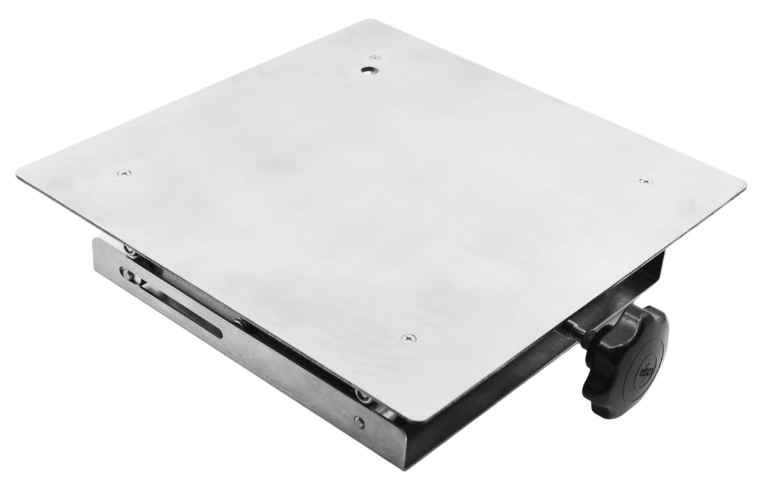 Extendable Laboratory and Fabrication Scissor Jack, 11 Inch (At Full Extension) - 9.75 Inch Platform - Stainless Steel