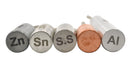 5-pc hooked metal cylinder labels
