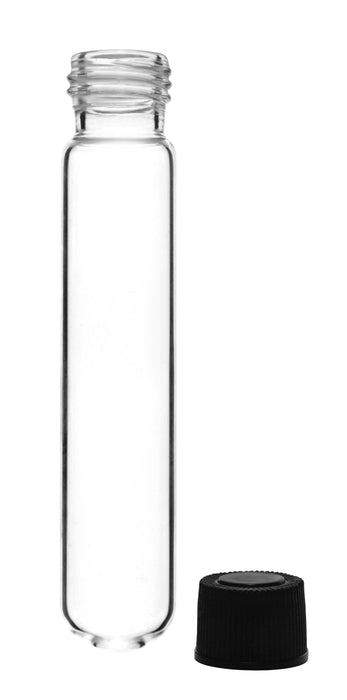 Culture Tube with Screw Cap, 30mL, 24/PK - 25x100mm - Round Bottom - Borosilicate Glass