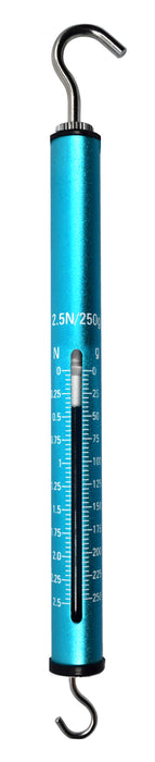 Economy Dynamometer, Aluminum - 250g / 2.5N - Zero-Point Calibration Capability - High Resolution Scale, Spring Balance - Classroom Quality - hBARSCI