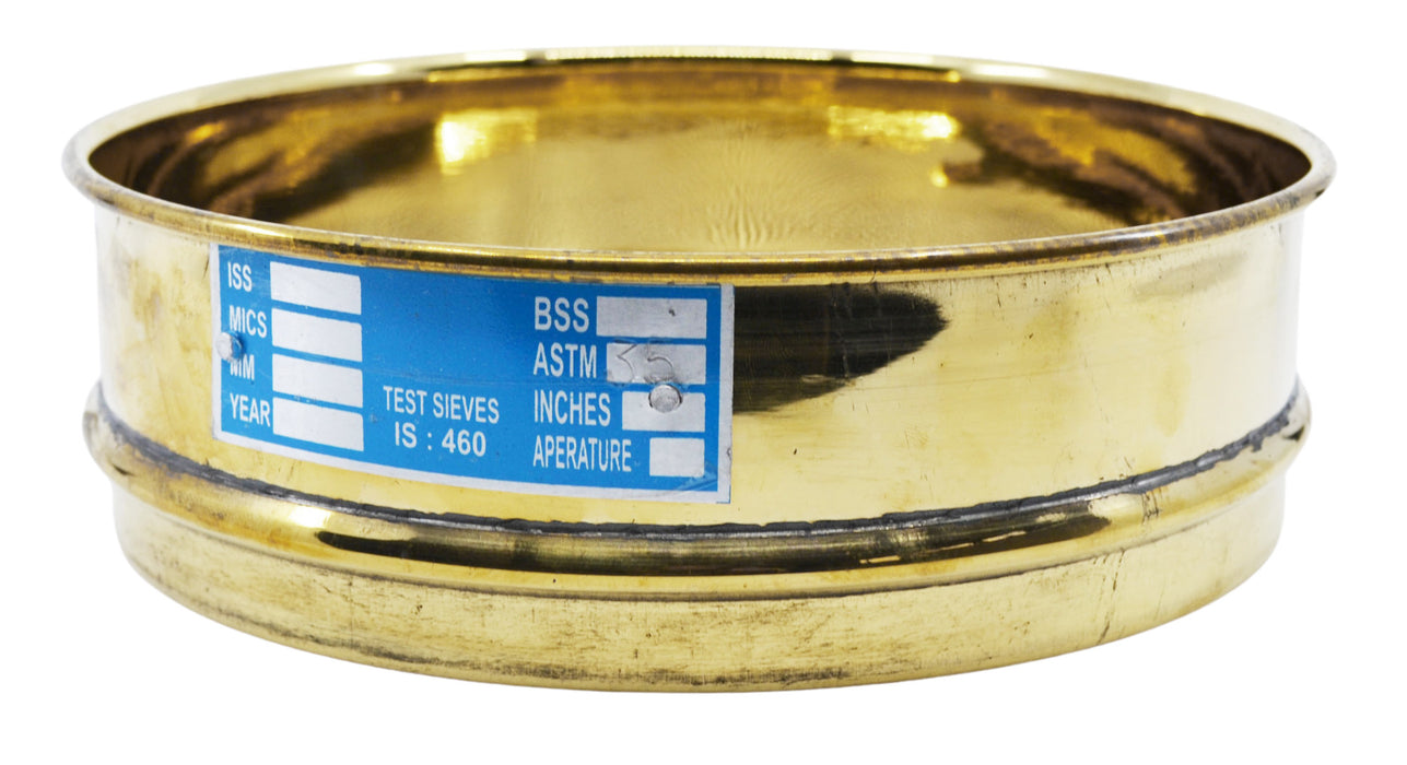 Test Sieve, 8 Inch - Full Height - ASTM No. 35 (500µm) - Brass & Stainless Steel