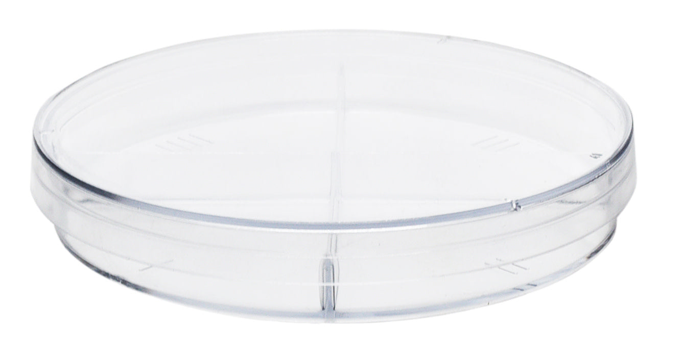 25PK Petri Dishes - 90 x 15mm - Four Compartments - Polystyrene