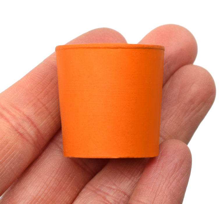 10PK Rubber Stoppers - 25mm Bottom, 28mm Top, 28mm Length - Solid