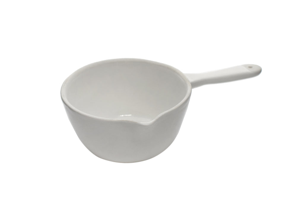 Caserole Crucible, 65ml - With Pouring Spout & Porcelain Handle - Eisco Labs