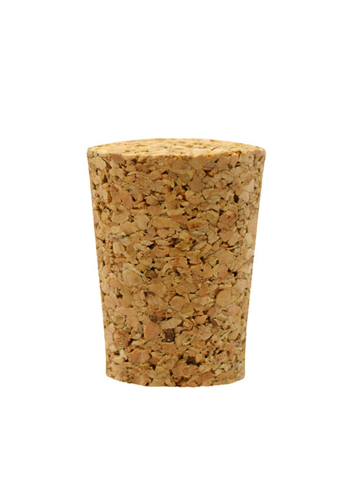 10PK Cork Stoppers, Size #3 - 10mm Bottom, 14mm Top, 19mm Length - Tapered Shape