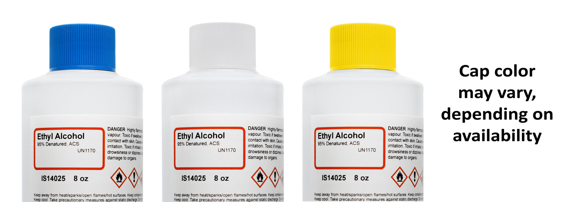 95% Denatured Ethyl Alcohol, 250mL - ACS-Grade - The Curated Chemical Collection