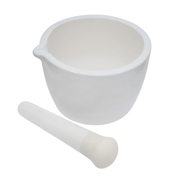 Mortar & Pestle, 400mL - 130mm - Porcelain, Unglazed Grinding Surface