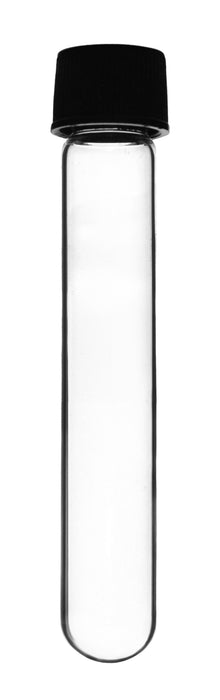 Culture Tube with Screw Cap, 30mL, 12/PK - 25x100mm - Round Bottom - Borosilicate Glass