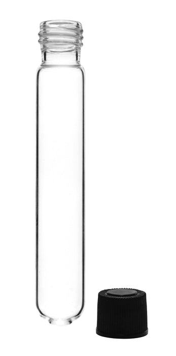 Culture Tube with Screw Cap, 10mL, 12/PK - 16x100mm - Marking Spot - Round Bottom - Borosilicate Glass