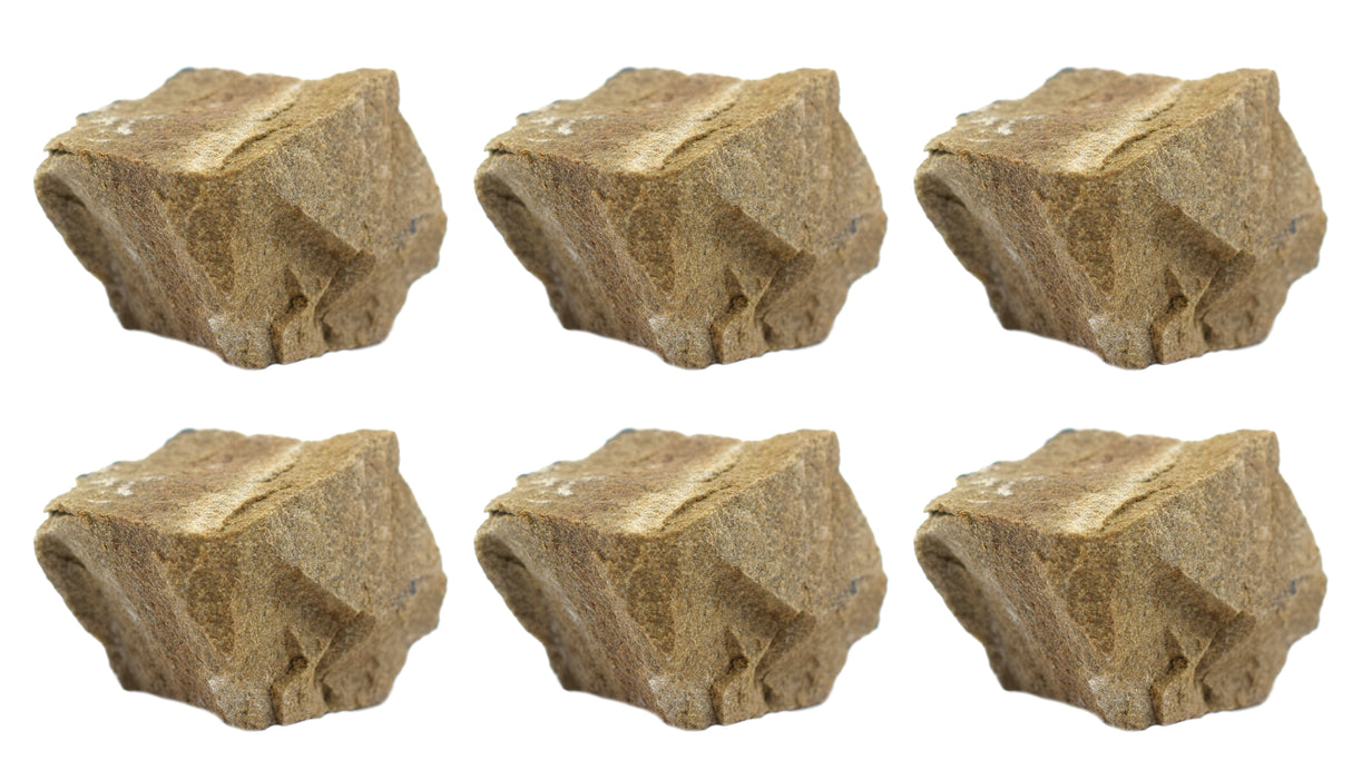 6PK Raw White Sandstone, Sedimentary Rock Specimens, ?? 1" Each