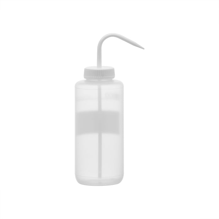 Chemical Wash Bottle, No Label, 1000ml - Wide Mouth, Self Venting, Low Density Polyethylene - Performance Plastics by Eisco Labs
