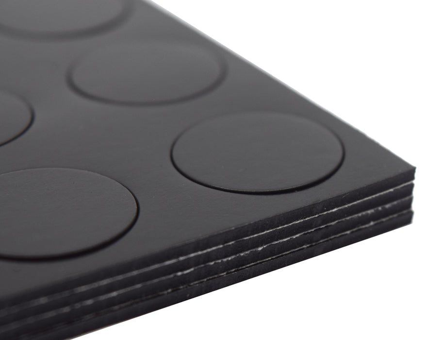 Premium Quality Flexible, Adhesive Magnetic Circles, 80 Pieces - 0.75" x 0.06" - Anisotropic - Great for Crafts, Projects, Refrigerators and Organization - hBARSCI