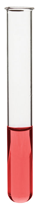 100PK Test Tubes, 15mL, 16x125mm - Rimmed - Light Wall, 1.2mm Thick - Borosilicate 3.3 Glass
