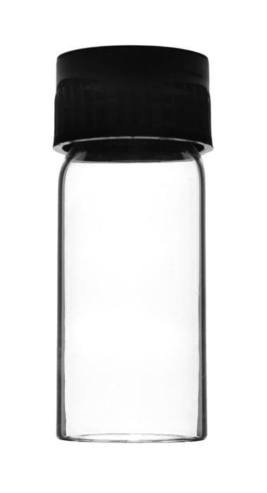 Culture Tube with Screw Cap, 5mL, 12/PK - 25x57mm - Flat Bottom - Borosilicate Glass