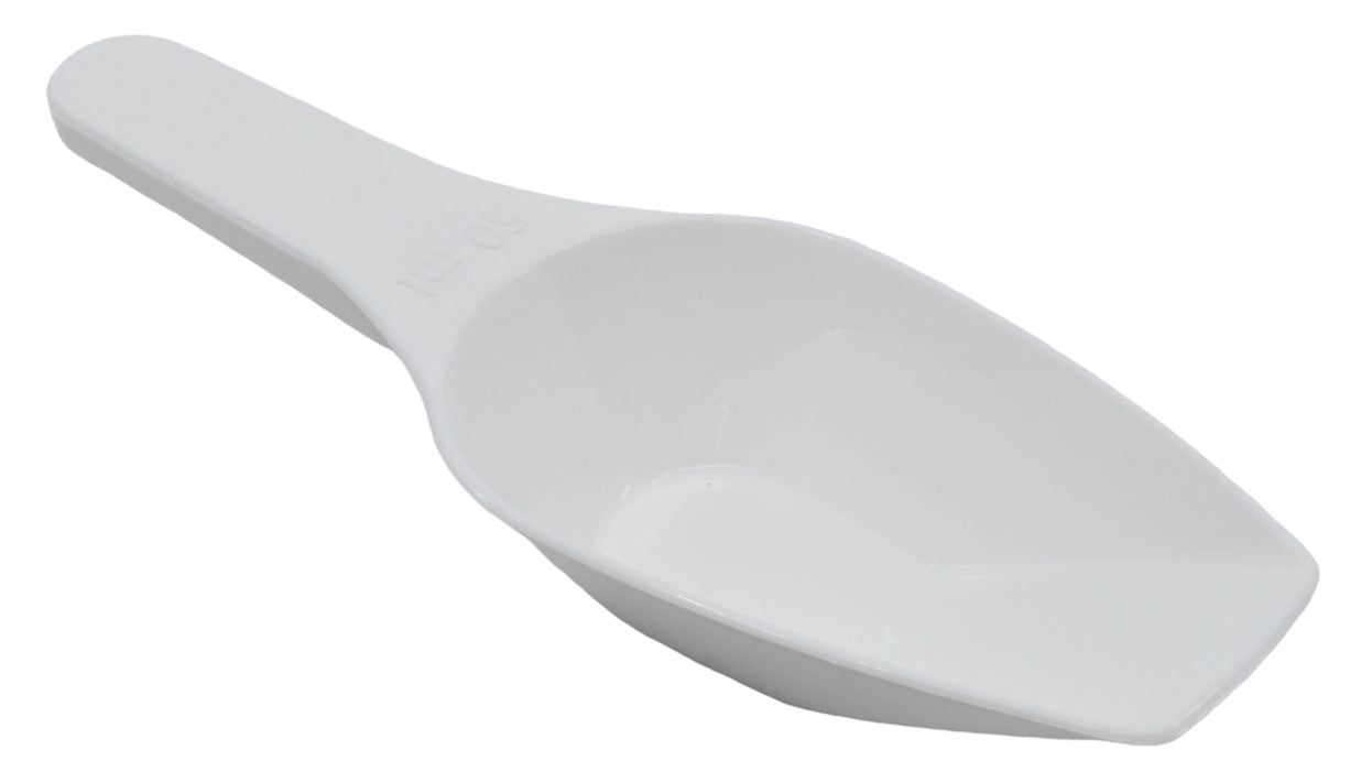 12PK Scoops, 50mL - Flat Bottom - Polypropylene