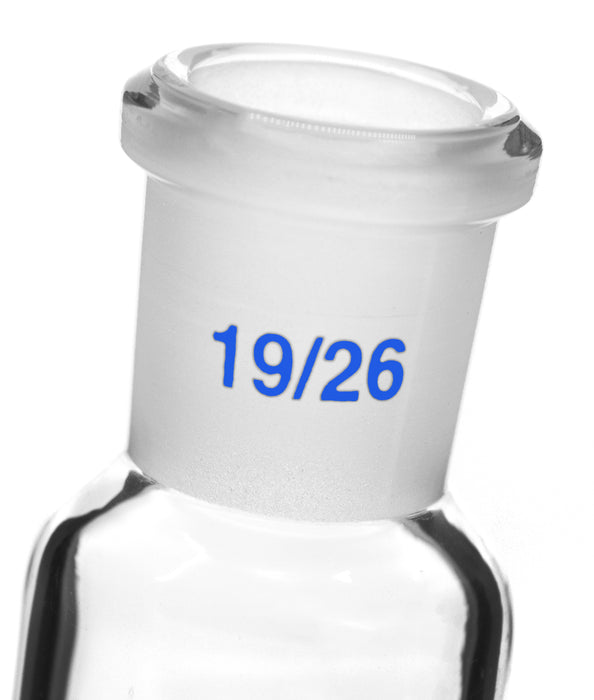 Boiling Flask with Joint, 100ml - Socket Size 19/26 - Round Bottom, Interchangeable Joint - Borosilicate Glass - Eisco Labs