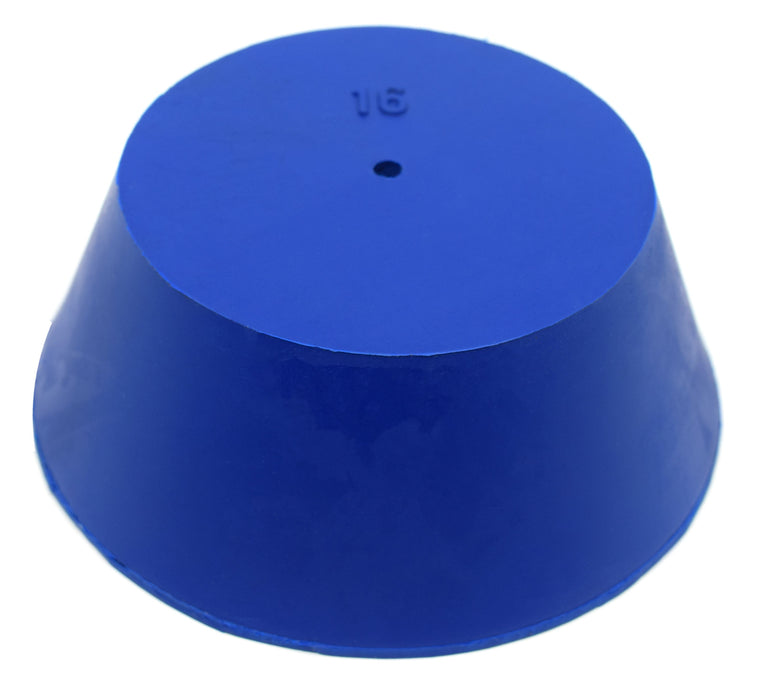 10PK Neoprene Stoppers, 1 Hole - ASTM - Size: #16 - 90mm Bottom, 127mm Top, 50mm Length