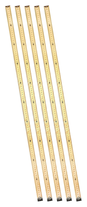5PK Double-Sided Hardwood Meter Stick - Metal End Caps - Metric Centim —  hBARSCI
