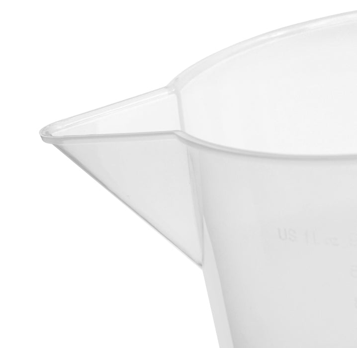 4PK Measuring Jugs, 250ml, 500ml, 1000ml, 2000ml - Polypropylene, Raised Graduations