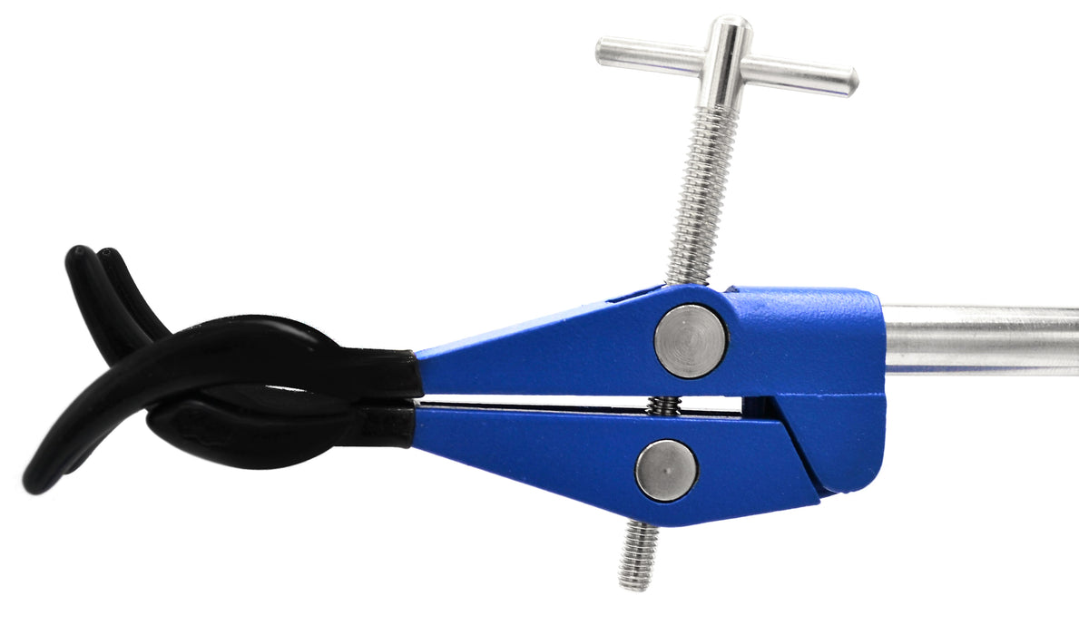 4 Prong, Vinyl Coated Clamp, Stainless Steel Rod - 4.1" Max Opening