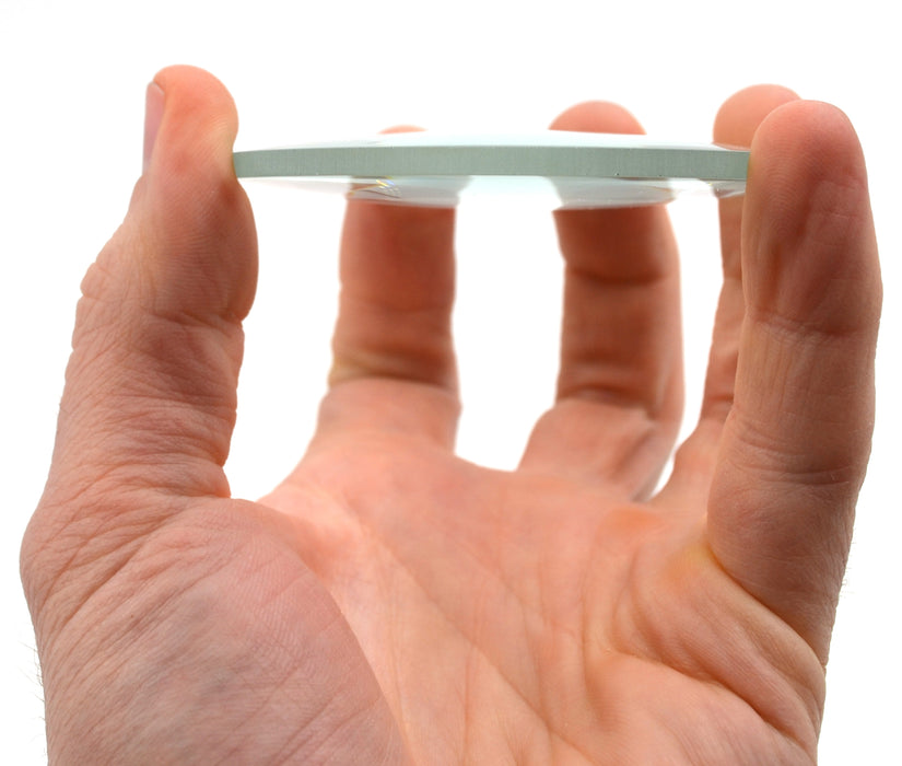 Double Convex Lens, 200mm Focal Length, 3" (75mm) Diameter - Spherical, Optically Worked Glass Lens - Ground Edges, Polished - Great for Physics Classrooms - Eisco Labs