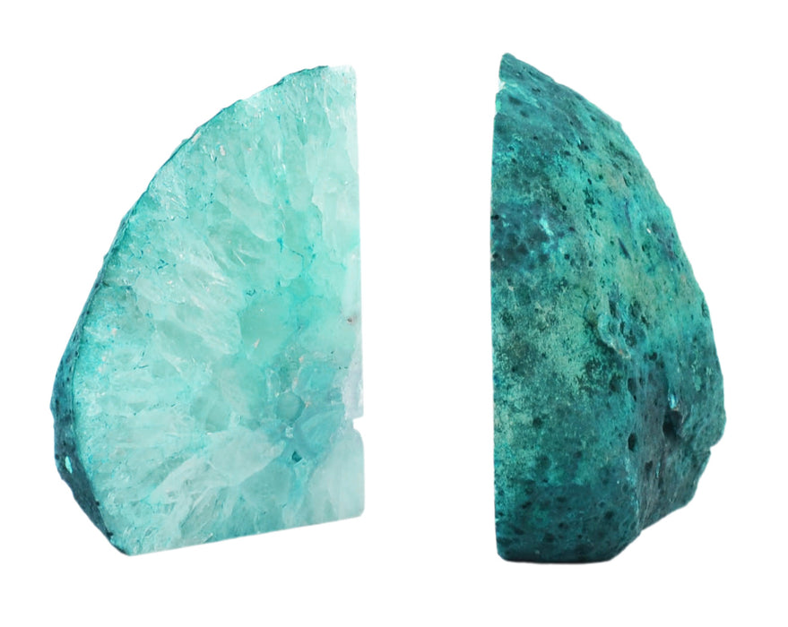 Tranquil Green Agate Bookends, 3 - 4lbs - Carved from 100% Authentic Green Agate