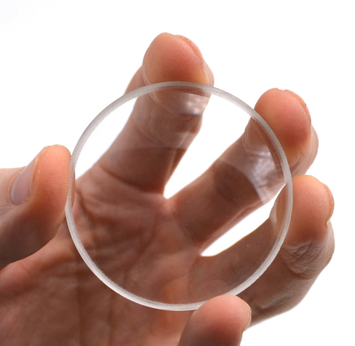 Round Double Concave Optical Glass Lens - 2" (50mm) Diameter - 250mm Focal Length - 4mm Thick Approx. - Eisco Labs