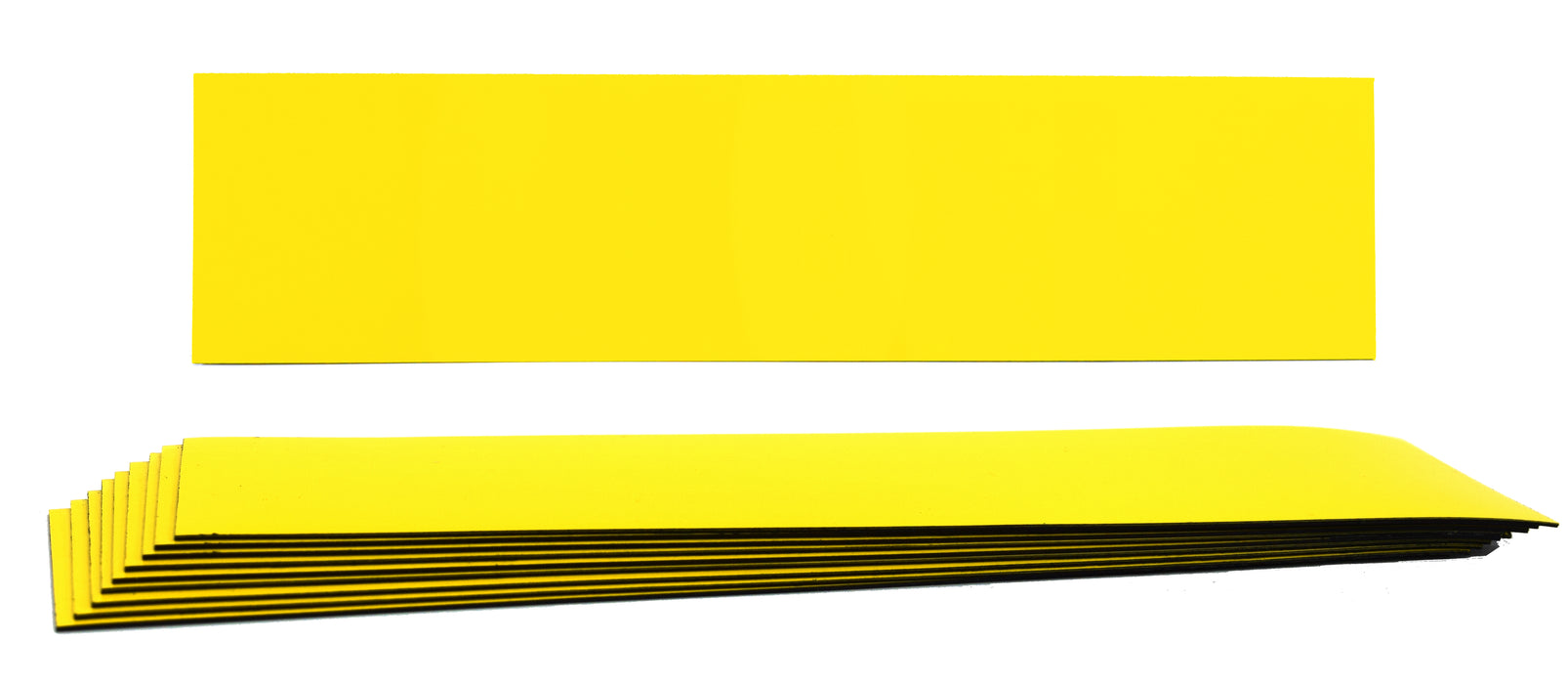 10 Pack Lockdown Magnetic Strips, Yellow - 8" x 2" x 0.03" - Flexible & Durable - Effective & Easy Solution For Emergency Lockdowns - hBARSCI