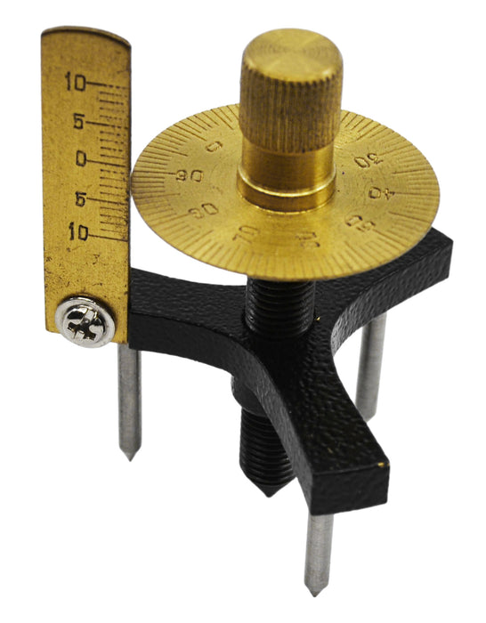 Spherometer, 2.5 Inch - For Use in Measuring the Radius of Curvature of Spherical Lenses - Brass & Stainless Steel