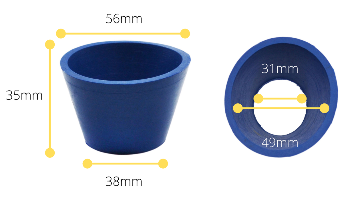 Filter Adapter Tapered Cone, Size 5 - For Use With Buchner Funnel - Neoprene Rubber