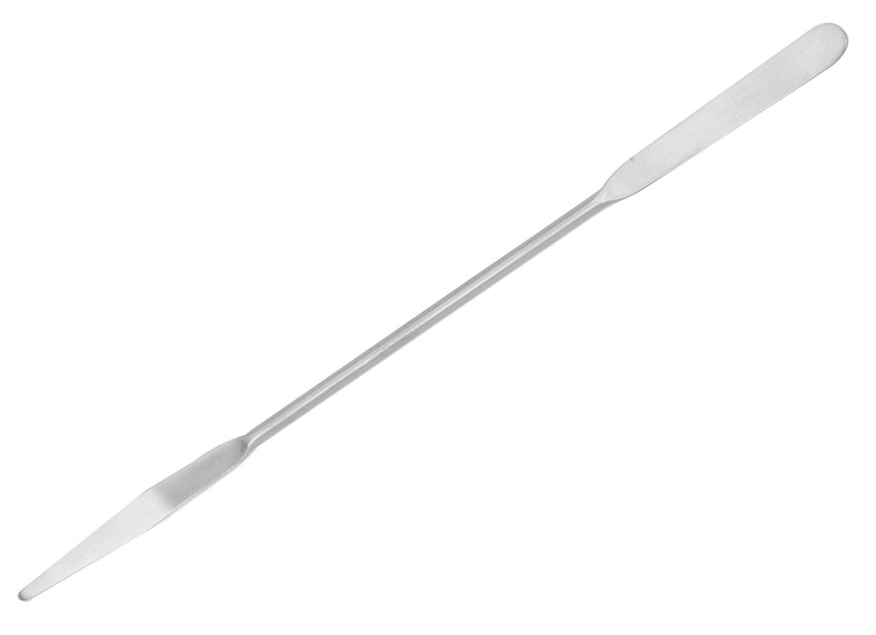 10PK Semi-Micro Spatulas, 7.9 Inch - Stainless Steel - Rounded End & Tapered End