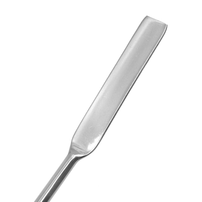 Spatula, 7.9 Inch - Dual Ended, Flat End & Bent End - Stainless Steel